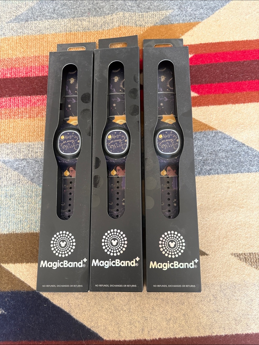 Disney MagicBand+ Purple and Gold Wishes Design